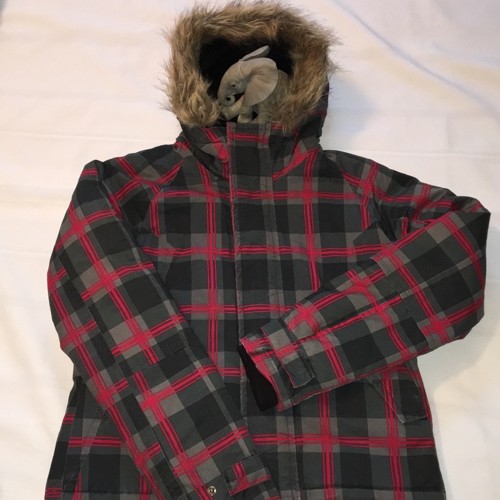 🎄 SALE!!!! Great bomber coat with faux fur hood